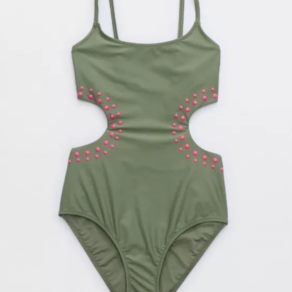 NWT Aerei Cut Out Full Coverage One Piece Swimsuit Small - Picture 1 of 7